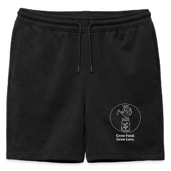 Horticulture biologique, agriculture durable - Short de survêtement homme premium - noir - Devant - AI Model Male 178 light (178cm)