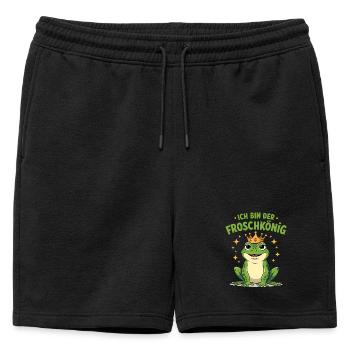 Costume de Prince Grenouille Carnaval de la Couronne de Grenouille Carnaval - Short de survêtement homme premium - noir - Devant - AI Model Male 178 light (178cm)