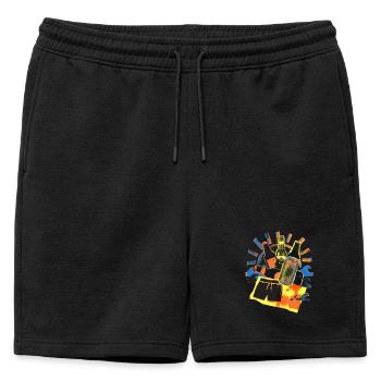 Beer Summer Sun - Mens' Premium Organic Sweatshorts - black - Front - AI Model Male 178 light (178cm)