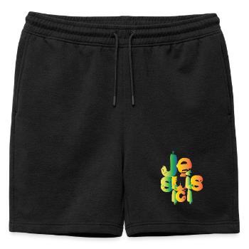 I'm here - Mens' Premium Organic Sweatshorts - black - Front - AI Model Male 178 light (178cm)