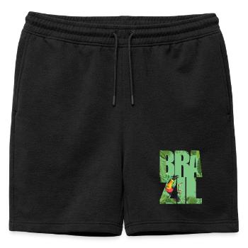 Brésil - Short de survêtement homme premium - noir - Devant - AI Model Male 178 light (178cm)