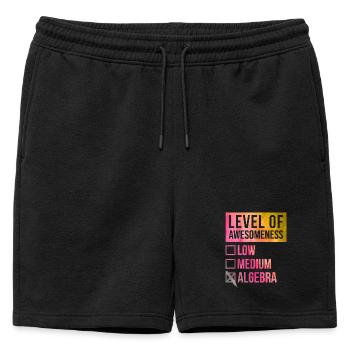 Algèbre Algèbre - Short de survêtement homme premium - noir - Devant - AI Model Male 178 light (178cm)