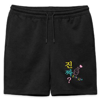 Jin-jja k-drama coréen really 3 couleurs custom - Short de survêtement homme premium - noir - Devant - AI Model Male 178 light (178cm)