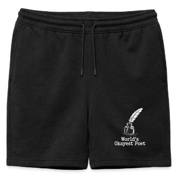 Encre de plume de poète la plus correcte - Short de survêtement homme premium - noir - Devant - AI Model Male 178 light (178cm)