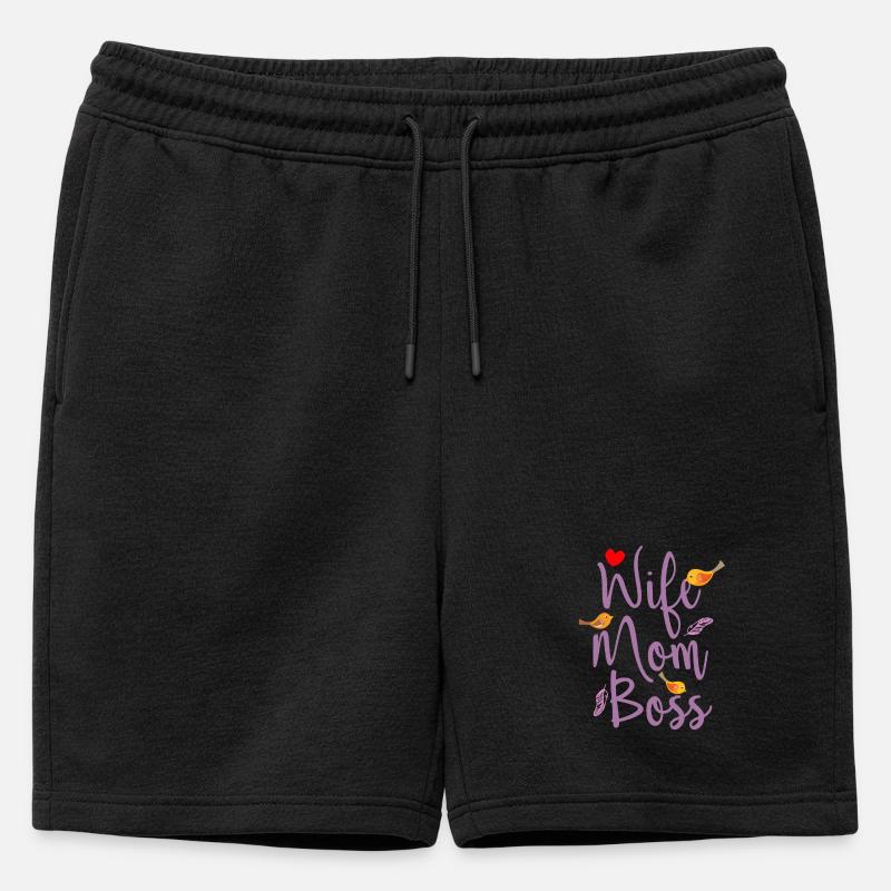 Frau Mutter Chef - Männer Premium Organic Sweatshorts - Schwarz
