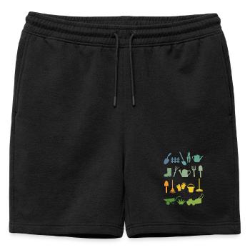 Jardin jardin jardinière jardinière - Short de survêtement homme premium - noir - Devant - AI Model Male 178 light (178cm)