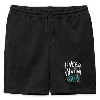 J’ai besoin de vitamines Sea Summer en disant - Short de survêtement homme premium - noir - Devant - AI Model Male 178 light (178cm)