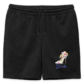 Builds - Mens' Premium Organic Sweatshorts - black - Front - AI Model Male 178 light (178cm)