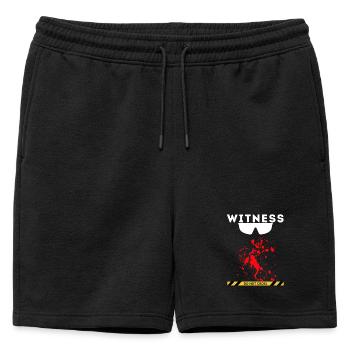 Témoin - Short de survêtement homme premium - noir - Devant - AI Model Male 178 light (178cm)
