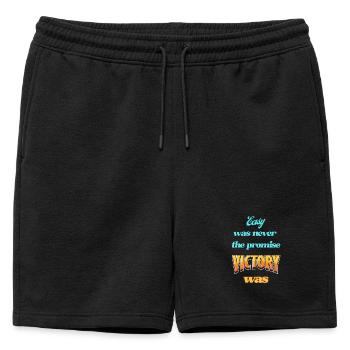 Inspirer une pression motivationnelle - Short de survêtement homme premium - noir - Devant - AI Model Male 178 light (178cm)