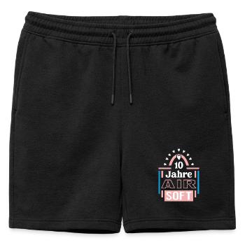 Airsoft Anniversaire 10 ans Entraîneur Joueur - Short de survêtement homme premium - noir - Devant - AI Model Male 178 light (178cm)