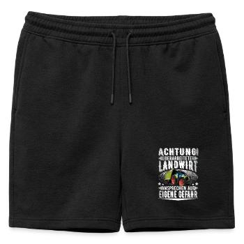 Farmer - Mens' Premium Organic Sweatshorts - black - Front - AI Model Male 178 light (178cm)