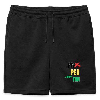 pa_ped_tan - Short de survêtement homme premium - noir - Devant - AI Model Male 178 light (178cm)