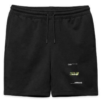 Décisions – Motif Vert Feuille - Short de survêtement homme premium - noir - Devant - AI Model Male 178 light (178cm)