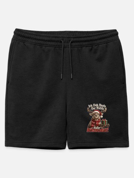 Ich zieh heute gar nichts - Männer Premium Organic Sweatshorts - Schwarz