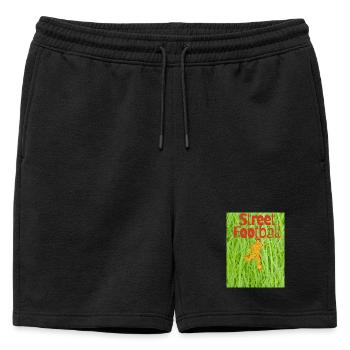 Football de rue sur gazon - Short de survêtement homme premium - noir - Devant - AI Model Male 178 light (178cm)