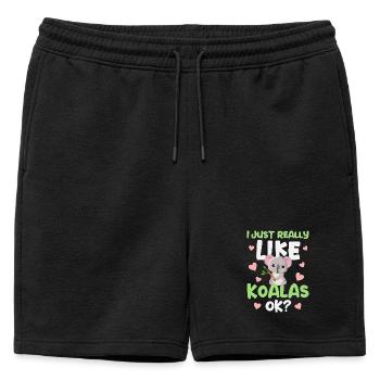 Koala Koala Bear - Mens' Premium Organic Sweatshorts - black - Front - AI Model Male 178 light (178cm)