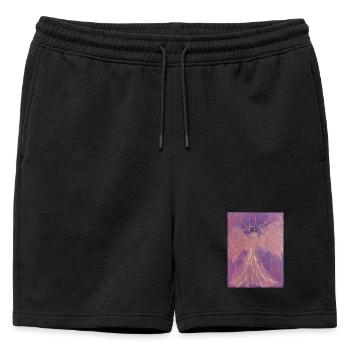 Archange Chamuel - Ange d’Amour - Image d’Ange - Short de survêtement homme premium - noir - Devant - AI Model Male 178 light (178cm)