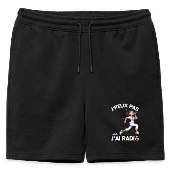 J'peux pas J'ai Radio Citation drôle Radiologie - Short de survêtement homme premium - noir - Devant - AI Model Male 178 light (178cm)