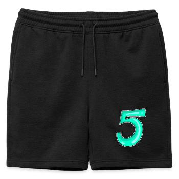 5 Motif de numéro de numéro - Short de survêtement homme premium - noir - Devant - AI Model Male 178 light (178cm)