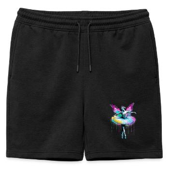 Ballerine avec des ailes de papillon papillon tutu - Short de survêtement homme premium - noir - Devant - AI Model Male 178 light (178cm)