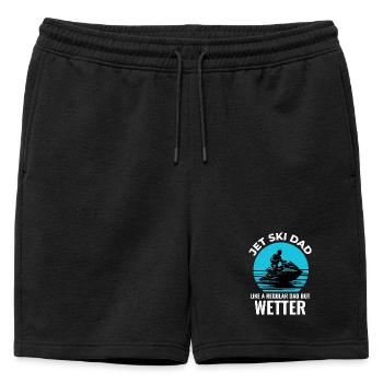 Papa Jet Ski drôle Vie au lac Été - Short de survêtement homme premium - noir - Devant - AI Model Male 178 light (178cm)
