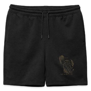 Or Fine Line Femme Soleil 666 – Aimez-vous d’abord - Short de survêtement homme premium - noir - Devant - AI Model Male 178 light (178cm)