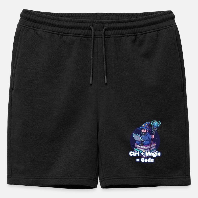 Ctrl Magic Code Zauberer - Männer Premium Organic Sweatshorts - Schwarz
