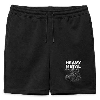 Heavy Metal Tank Blueprint - Mens' Premium Organic Sweatshorts - black - Front - AI Model Male 178 light (178cm)