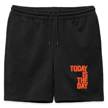 Aujourd’hui est le jour - Short de survêtement homme premium - noir - Devant - AI Model Male 178 light (178cm)
