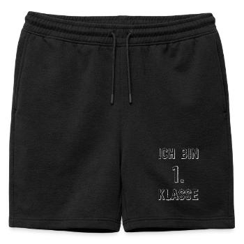Je suis en typographie de CP - Short de survêtement homme premium - noir - Devant - AI Model Male 178 light (178cm)