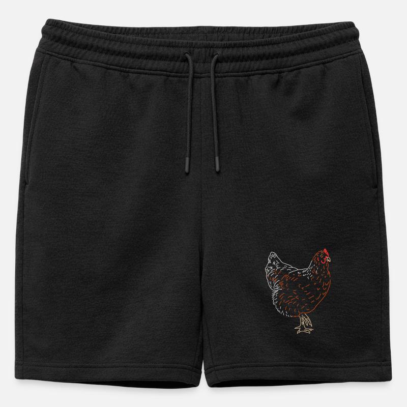 Hahn oder Henne - Männer Premium Organic Sweatshorts - Schwarz