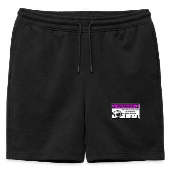 Turbo Avertissement Enfants  - Short de survêtement homme premium - noir - Devant - AI Model Male 178 light (178cm)