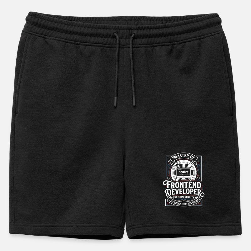 Frontend Meister: CSS HTML Kunst - Männer Premium Organic Sweatshorts - Schwarz