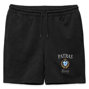 Couronne des armoiries de Patras en Grèce – Souvenir de voyage - Short de survêtement homme premium - noir - Devant - AI Model Male 178 light (178cm)