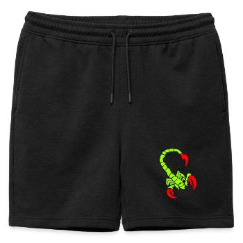skorpion_01_3d_rot_2 - Männer Premium Organic Sweatshorts - Schwarz - Vorne - AI Model Male 178 light (178cm)