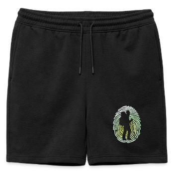 randonnée en montagne, randonnée, randonneur, randonnée, trekking - Short de survêtement homme premium - noir - Devant - AI Model Male 178 light (178cm)