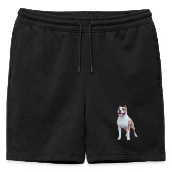 Terrier américain du Staffordshire - Short de survêtement homme premium - noir - Devant - AI Model Male 178 light (178cm)