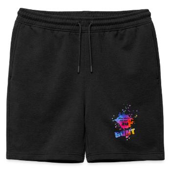 Mais maintenant, ça devient trop coloré pour moi - des éclaboussures de couleur colorées - Short de survêtement homme premium - noir - Devant - AI Model Male 178 light (178cm)