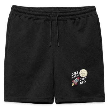 Reste dans ton orbite, mon frère - Short de survêtement homme premium - noir - Devant - AI Model Male 178 light (178cm)