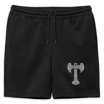 Mjöllnir symbole viking - Short de survêtement homme premium - noir - Devant - AI Model Male 178 light (178cm)