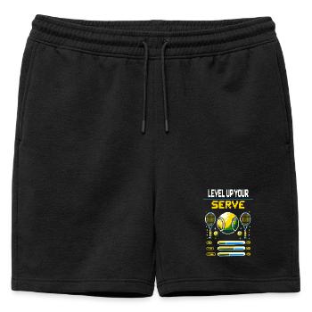 Enfants Tennis Level Up Your Serve Hoodie T-Shirt - Short de survêtement homme premium - noir - Devant - AI Model Male 178 light (178cm)