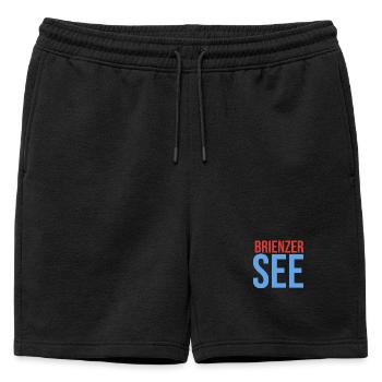 Souvenir du lac de Brienz - Short de survêtement homme premium - noir - Devant - AI Model Male 178 light (178cm)