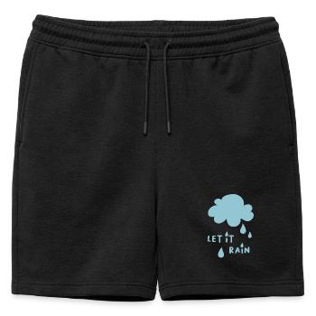 Que la pluie Nuage Dictons frais Enfants Gouttes de pluie - Short de survêtement homme premium - noir - Devant - AI Model Male 178 light (178cm)