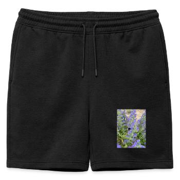 Motif adapté aux fleurs de lilas - Short de survêtement homme premium - noir - Devant - AI Model Male 178 light (178cm)