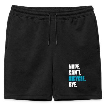 Nope can't bicycle bicycle mountain bike downhill - Mens' Premium Organic Sweatshorts - black - Front - AI Model Male 178 light (178cm)