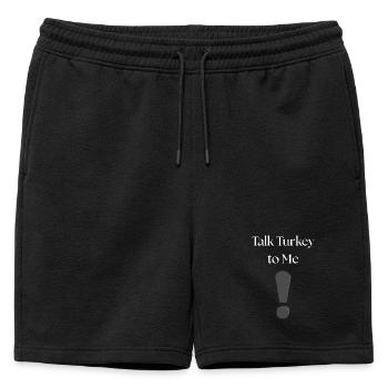 Parle-moi - Short de survêtement homme premium - noir - Devant - AI Model Male 178 light (178cm)