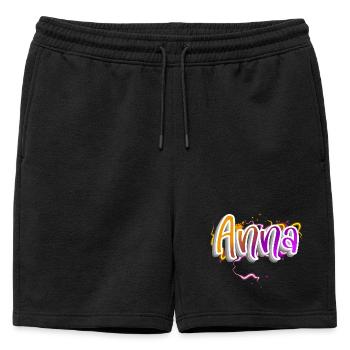 Anna - Short de survêtement homme premium - noir - Devant - AI Model Male 178 light (178cm)