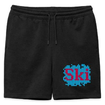 Ski Knit Hut Magic Knit Ski Holiday Fan - Short de survêtement homme premium - noir - Devant - AI Model Male 178 light (178cm)