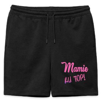 MAMIE - Short de survêtement homme premium - noir - Devant - AI Model Male 178 light (178cm)
